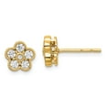 thumbnail image 1 of 14K Yellow Gold Earring Button Women'S Diamond, Lab Grown Round White 8 mm, 1 of 2
