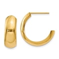 thumbnail image 1 of 14K Yellow Gold Earring C-Hoop Women'S 24 mm 7 Polished 6.5Mm J-Hoop Earrings, 1 of 4