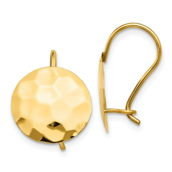 14K Yellow Gold Earring Drop & Dangle Women'S 18 mm 13