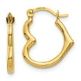 thumbnail image 1 of 14K Yellow Gold Earring Hoop Women'S 16 mm 13 Heart Shaped Hollow Earrings, 1 of 3