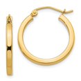 thumbnail image 1 of 14K Yellow Gold Earring Hoop Women'S 20 mm 2Mm Square Tube Earrings, 1 of 4