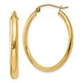 thumbnail image 1 of 14K Yellow Gold Earring Hoop Women'S 20 mm 3.5 Polished 3.5Mm Oval Earrings, 1 of 4