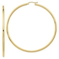 thumbnail image 1 of 14K Yellow Gold Earring Hoop Women'S 65 mm Polished 2.5Mm Lightweight Tube Earrings, 1 of 3