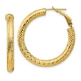 thumbnail image 1 of 14K Yellow Gold Earring Hoop Women'S Diamond-Cut 34 mm 33.6, 1 of 3