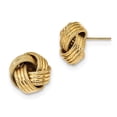 thumbnail image 1 of 14K Yellow Gold Earring Love Knots Women'S Textured 14 mm, 1 of 2