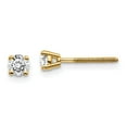 thumbnail image 1 of 14K Yellow Gold Earring Stud Women'S Diamond Round White 3.4 mm, 1 of 2