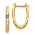 thumbnail image 1 of 14K Yellow Gold Earring Women'S Lab Grown Diamond Si1 Si2, G H I, Oval Hoop Earrings, 1 of 1