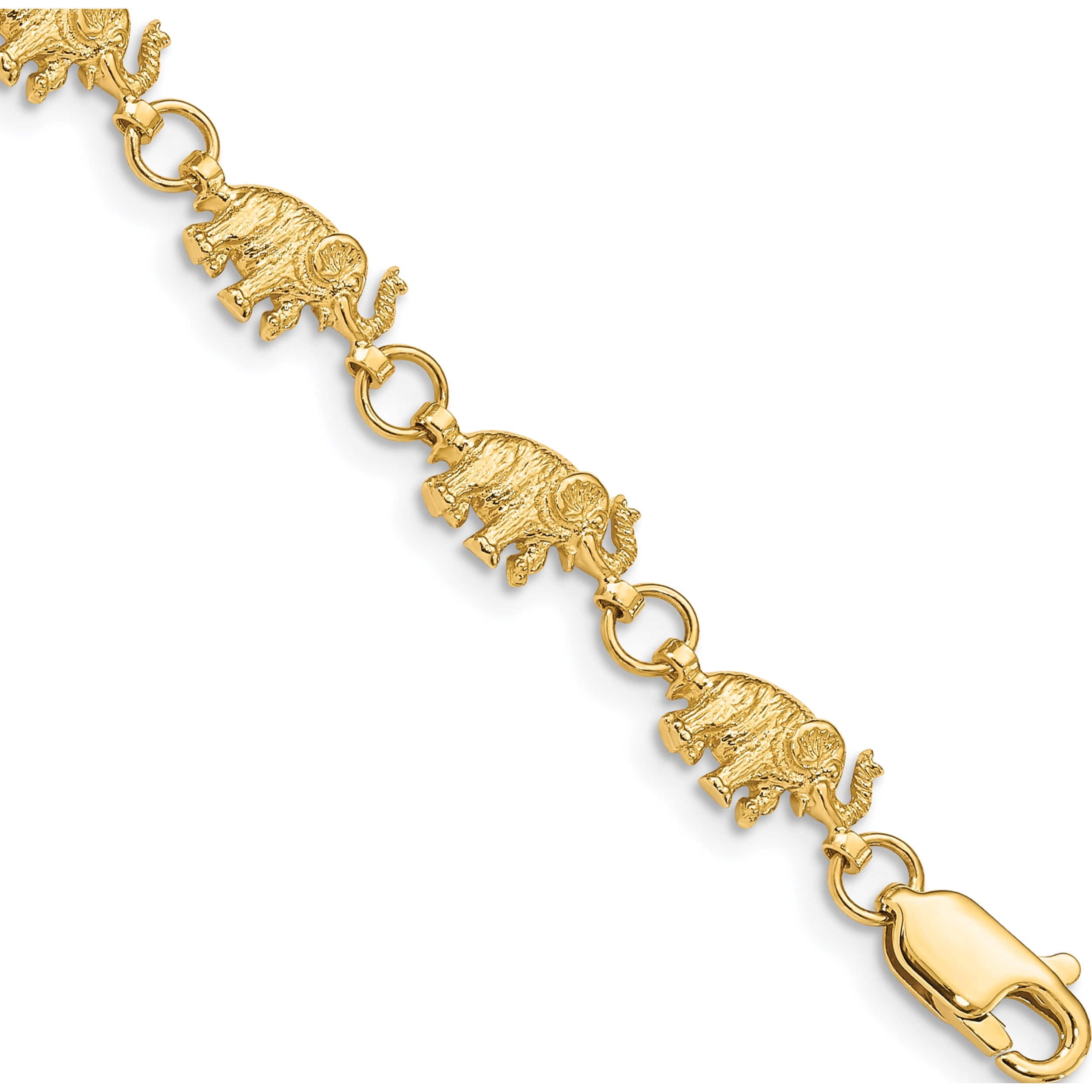Evil Eye Bracelets 14K Gold Plated Handmade Adjustable Link Chain Elephant  Bracelet for Women Evil Eye Jewelry Gift, 6.5in+1.8in, no gemstone : Buy  Online at Best Price in KSA - Souq is