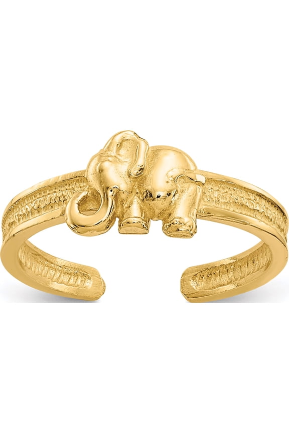 14K Yellow Gold Elephant Toe Ring Made In United States k3836