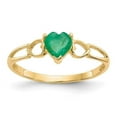 thumbnail image 1 of 14K Yellow Gold Emerald Birthstone Ring - Size 7, 1 of 1