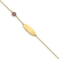 thumbnail image 1 of 14K Yellow Gold & Enamel Flower & Plate with .5In Extender Bracelet, 1 of 7