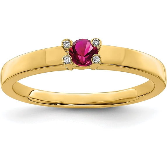 14K Yellow Gold Family Jewelry Diamond Semi-Set Ring - Ring Size 7.0 center stones not included Natural Diamonds - 2.5gm