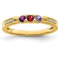 thumbnail image 1 of 14K Yellow Gold Family Jewelry Diamond Semi-Set Ring - Ring Size 7.0 center stones not included Natural Diamonds - 2.7gm, 1 of 8