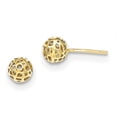 thumbnail image 1 of 14K Yellow Gold Fancy Ball Post Earrings, 1 of 1