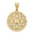 thumbnail image 1 of 14K Yellow Gold Fancy Filigree & Diamond-Cut Charm, 1 of 1
