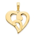 thumbnail image 1 of 14K Yellow Gold Fancy Heart Pendant, 1 of 1