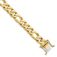 thumbnail image 1 of 14K Yellow Gold Figaro Chain Necklace 18 inch 10 mm Hand Polished Link with Box Catch Clasp, 1 of 2