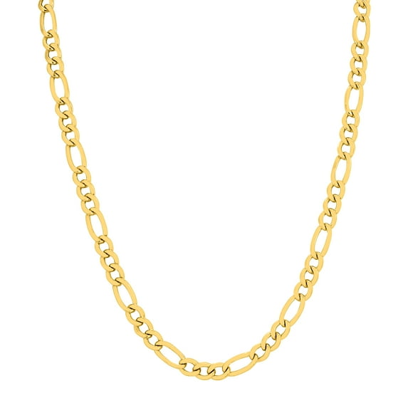 14K Yellow Gold Filled 6mm Figaro Chain with Lobster Clasp - 24 Inch