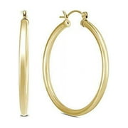PARADE OF JEWELS 14k Yellow Gold 3/4 inch Round Hoop Earrings