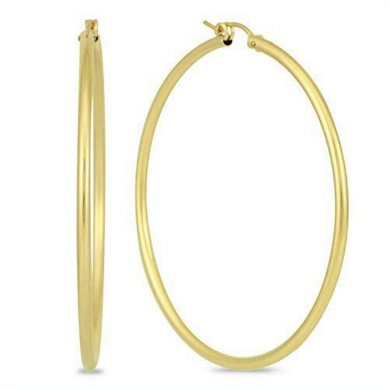 Gold hoop earrings sale 55mm