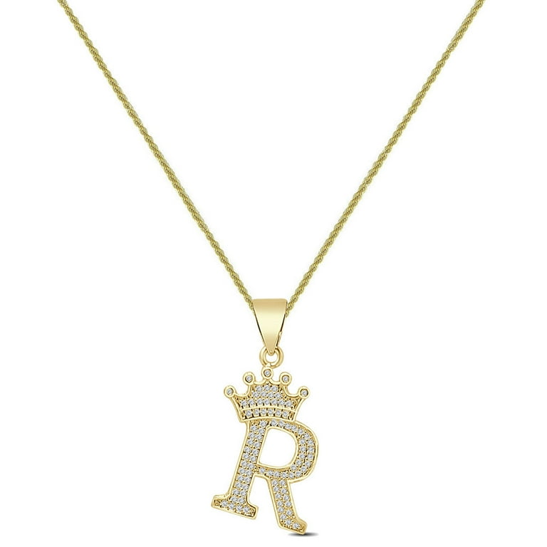 Diamond Tiniest Alphabet Charm in 14K Yellow Gold | Catbird