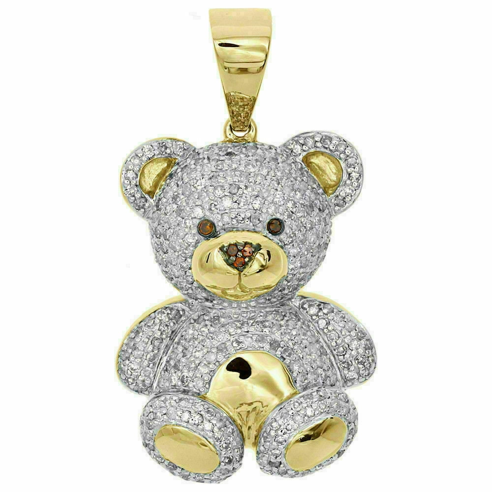 SHREE JEWELS 14K Yellow Gold Finish 2Ct Round Cut VVS1 Diamond Custom Charm Pendant