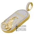 thumbnail image 1 of 14K Yellow Gold Finish Capricorn Horse Zodiac Sign Astrology Horoscope Charm Baguette & Round Cut Diamond Pendant Unisex, 1 of 5