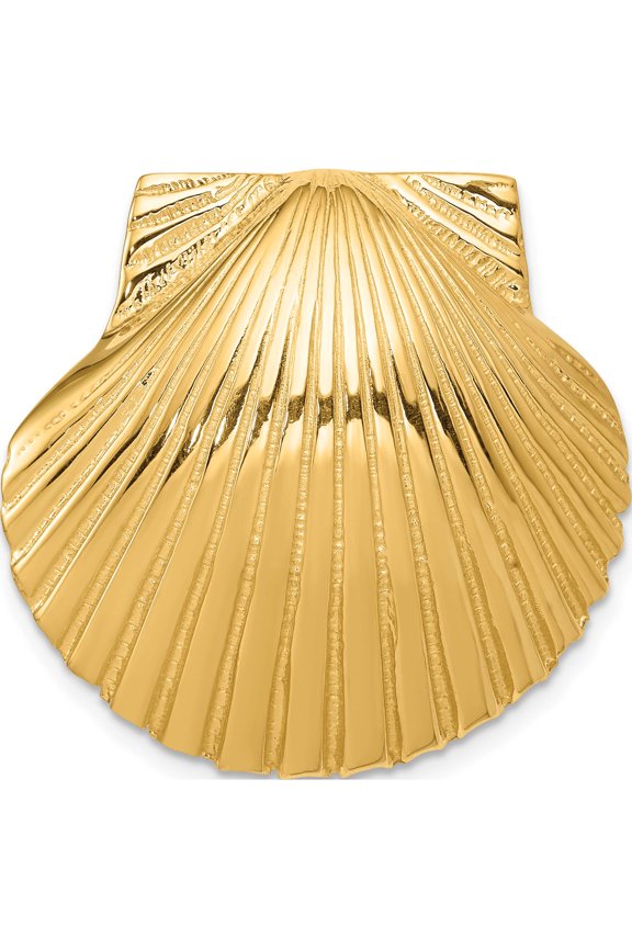 14K Yellow Gold Fits Up To 8mm and 10mm Scallop Shell Omega Slide