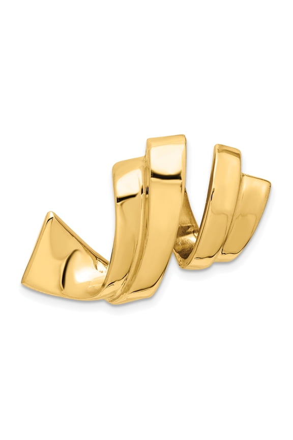 14K Yellow Gold Fits up to 8mm Regular, 10mm Fancy Reversible Omega Slide