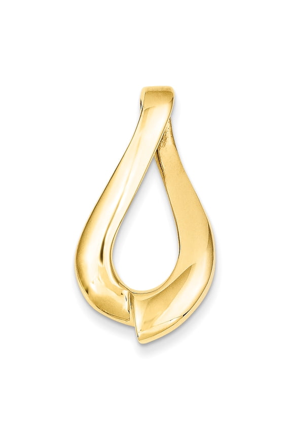 14K Yellow Gold Fits up to 8mm Regular, 10mm Fancy Reversible Omega Slide