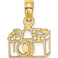 thumbnail image 1 of 14K Yellow Gold Flat Cut-Out Camera Charm (7.1 X 10.4) Made In United States k7155, 1 of 5