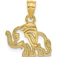 thumbnail image 1 of 14K Yellow Gold Flat Cut-Out Elephant Charm (14.6 X 13.36) Made In United States k6587, 1 of 5