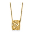 thumbnail image 1 of 14K Yellow Gold Floral Bead Pendant Necklace with Chain (17 inches), 1 of 6