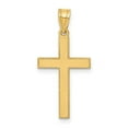 thumbnail image 1 of 14K Yellow Gold Florentine Satin Cross Pendant, 1 of 1