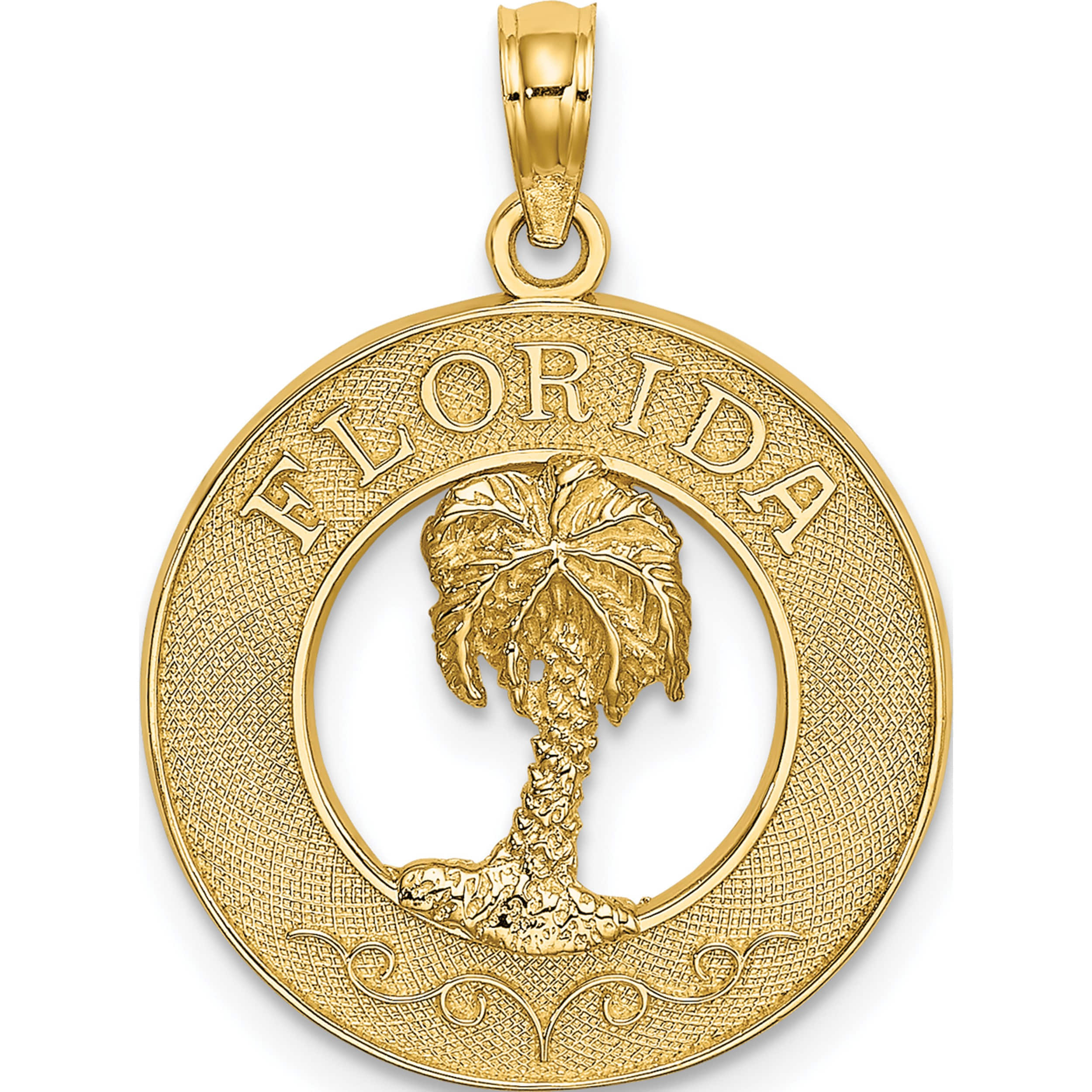 Echte 14K Gelbgold Florida State Map Anhänger Charme 5 Gramm