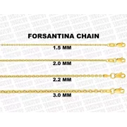 CJINC 14K Yellow Gold Forsantina Cable Link Chain Necklace, 16" To 24" Inch, 1.5mm To 3mm Thick Gold Chain, Lite Gold Chain, Gold Link Chain, SALE