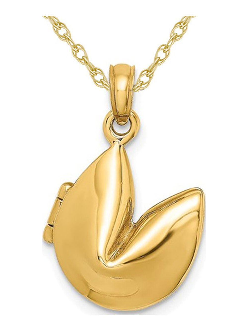 Gem & Harmony 14K Yellow Gold Fortune Cookie Charm Pendant