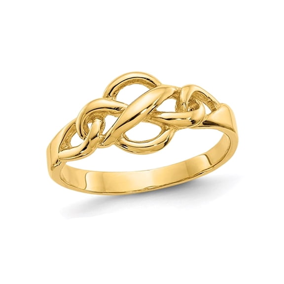 Gem & Harmony 14K Yellow Gold Free Form Knot Ring (SIZE 6) for Women