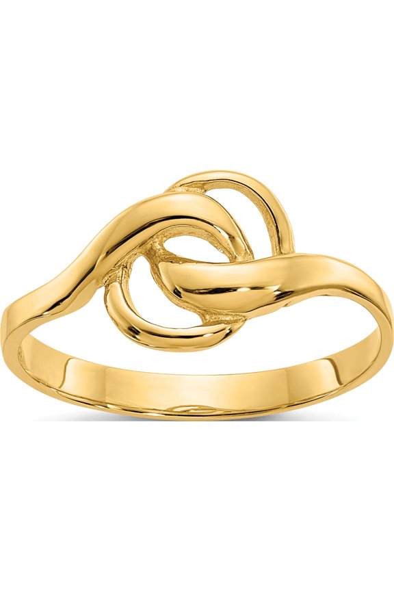 14K Yellow Gold Free Form Ring (Size 6) Made In Peru d3102