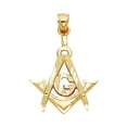 thumbnail image 1 of 14K Yellow Gold Freemason Masonic Pendant, 1 of 4