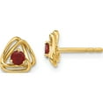 thumbnail image 1 of 14K Yellow Gold Garnet Post Earrings (Width 7.3) (Length 7.3) - Jbsp, 1 of 5