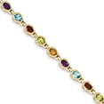 thumbnail image 1 of 14K Yellow Gold Gemstone Rainbow Bracelet, 1 of 6