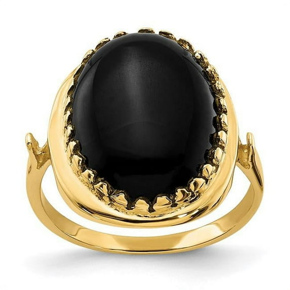 14K Yellow Gold Gemstone Ring Mounting - Size 6