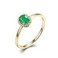 thumbnail image 1 of 14K Yellow Gold Genuine Diamonds Luxury Rings For Women Solid with Natural Ruby, Emerald Gemstone Mother's Gift Ring Jewelry In Stock, 1 of 2