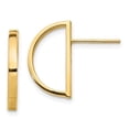 thumbnail image 1 of 14K Yellow Gold Half Circle Post Earrings, 1 of 1