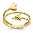 thumbnail image 1 of 14K Yellow Gold Heart & Arrow Ring - Size 7, 1 of 1