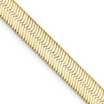 thumbnail image 1 of 14K Yellow Gold Herringbone Chain Necklace 20 inch 5.5 mm Silky with Lobster Clasp, 1 of 4