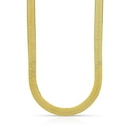 14K Yellow Gold Herringbone Chain Necklace 3MM-6MM, Real 14K Gold, Next Level Jewelry