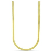 14K Yellow Gold Herringbone Chain Necklace 3MM-6MM, Real 14K Gold, Next Level Jewelry