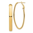 thumbnail image 1 of 14K Yellow Gold High Polished 5mm Omega Back Oval Hoop Earrings, 1 of 7
